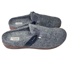 Earth Origins Jenna Clogs Gray Felt Wool Cork Sole Comfort Gorpcore Womens 10W